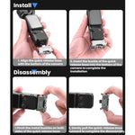 Adattatore di ricarica magnetico a sgancio rapido con doppia porta da 1/4" Flymile per DJI Osmo Pocket 3.