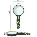Lente d'ingrandimento portatile antiurto da 75 mm con 2 LED, 10x, per lettura e identificazione.
