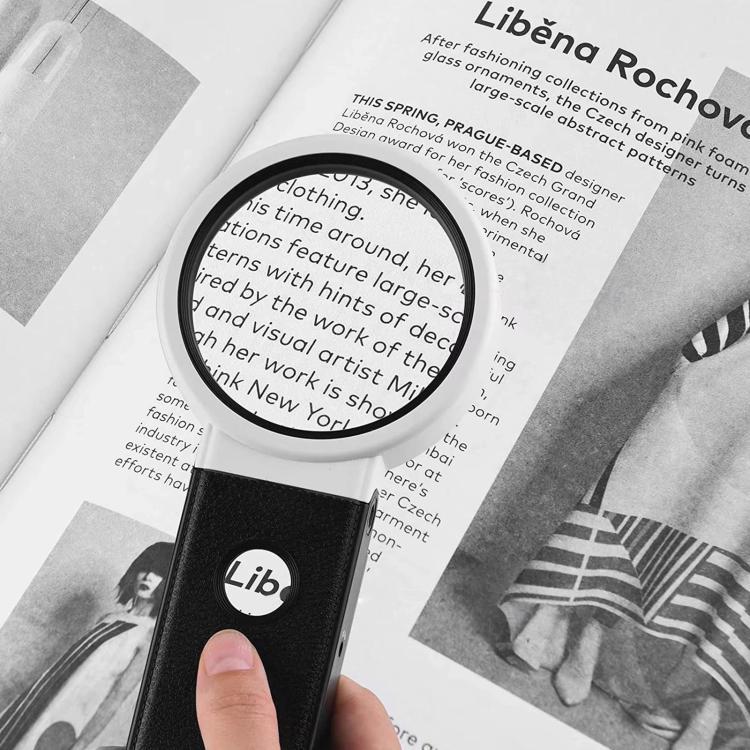 Lente d'ingrandimento da tavolo pieghevole a LED per la lettura e l'identificazione di gioielli antichi., 80mm 6X / 25X, 90mm 5X / 25X, 110mm 3.5X / 25X