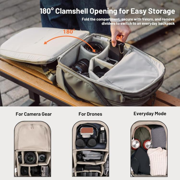 Zaino per fotocamera per laptop/DSLR/Mirrorless e droni: ideale per scatti creativi e per gli spostamenti quotidiani., 16L 14inch, 22L 16inch