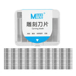 MaAnt M077 150 pezzi/scatola Lama piatta a doppio lato per riparazione cellulari, rimozione cover posteriore, lama per incisione artistica, No. 4A, No. 4, No. 11, No. 16, No. 17