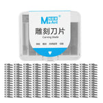 MaAnt M077 150 pezzi/scatola Lama piatta a doppio lato per riparazione cellulari, rimozione cover posteriore, lama per incisione artistica, No. 4A, No. 4, No. 11, No. 16, No. 17