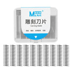 MaAnt M077 150 pezzi/scatola Lama piatta a doppio lato per riparazione cellulari, rimozione cover posteriore, lama per incisione artistica, No. 4A, No. 4, No. 11, No. 16, No. 17