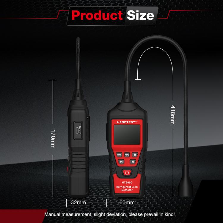 Tester di perdite di refrigerante Freon per climatizzatori auto HABOTEST, HABOTEST HT6000