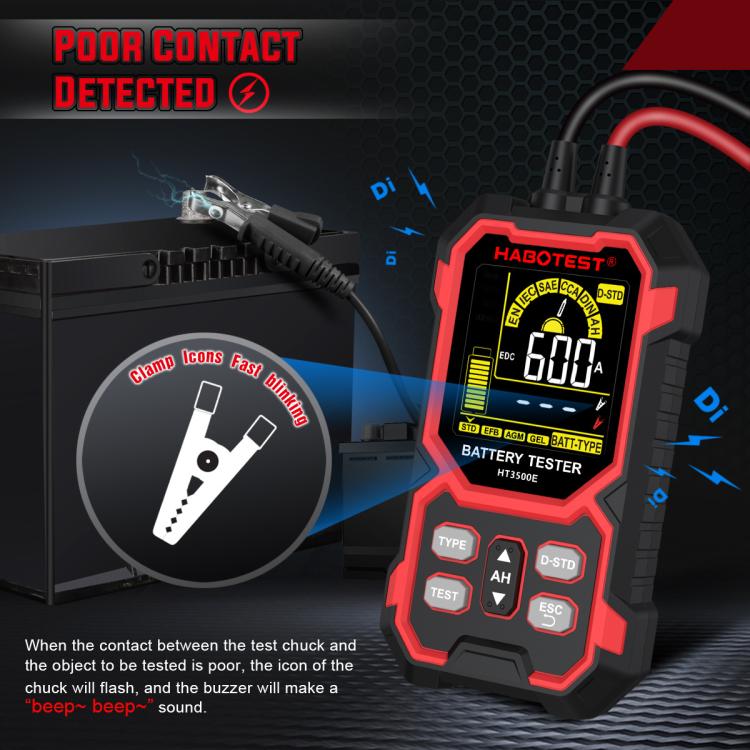 Tester di durata per batterie auto HABOTEST 12/24V