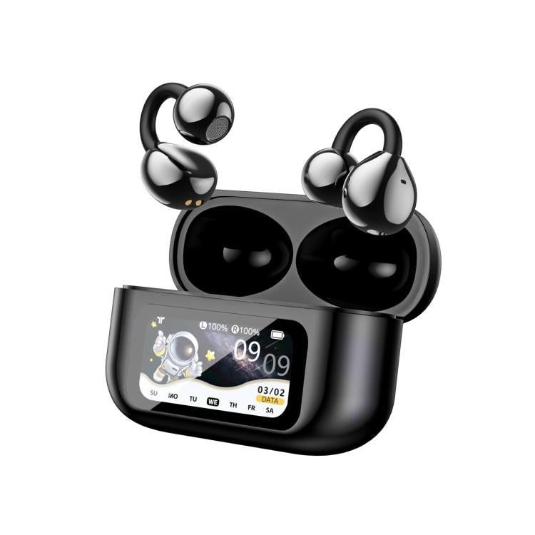 Traduttore intelligente AI in 150 lingue, auricolari Bluetooth con schermo a colori e vano di ricarica.
