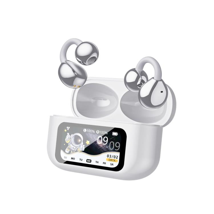 Traduttore intelligente AI in 150 lingue, auricolari Bluetooth con schermo a colori e vano di ricarica.