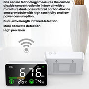 Monitor per la concentrazione di anidride carbonica TOMO-2, strumento per il test della qualità dell'aria domestica.
