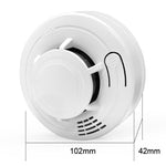 Rilevatore di fumo HD-001 per uso domestico, allarme sonoro e luminoso.