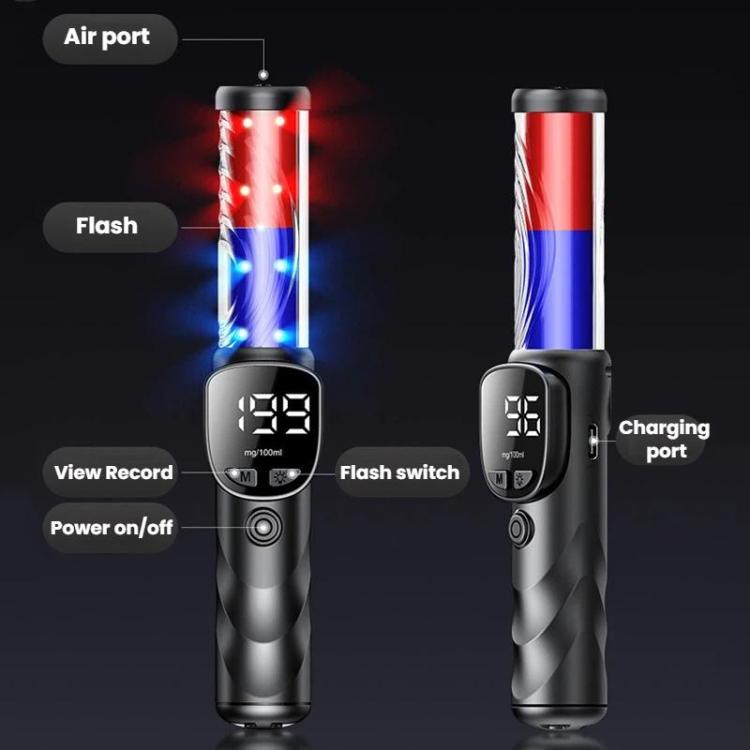 Etilometro portatile ad alta precisione per il rilevamento dell'alcol nel respiro, con display digitale, per la guida in stato di ebbrezza.