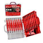 Set di attrezzi per riparazioni 34 in 1 con cacciavite a cricchetto rivestito in gomma., 34 in 1