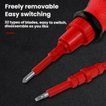 Set di attrezzi per riparazioni 34 in 1 con cacciavite a cricchetto rivestito in gomma., 34 in 1