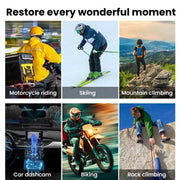 VIRAN Mini V8 Action Camera HD portatile per ciclismo, attività all'aperto e da cruscotto., Mini V8