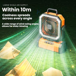 Ventilatore USB portatile oscillante con telecomando e luce
