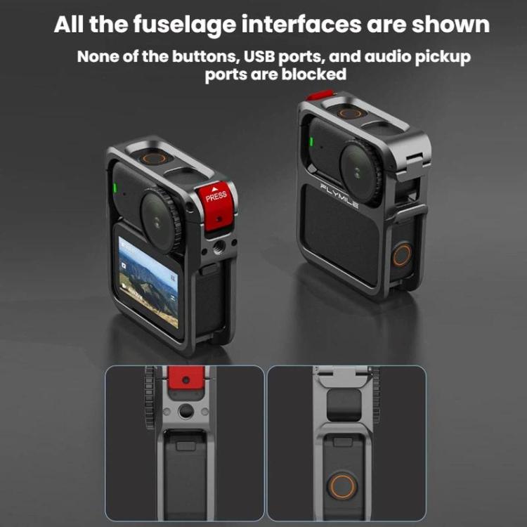 Telaio di protezione con gabbia metallica per fotocamera DJI Osmo Nano Flymile.