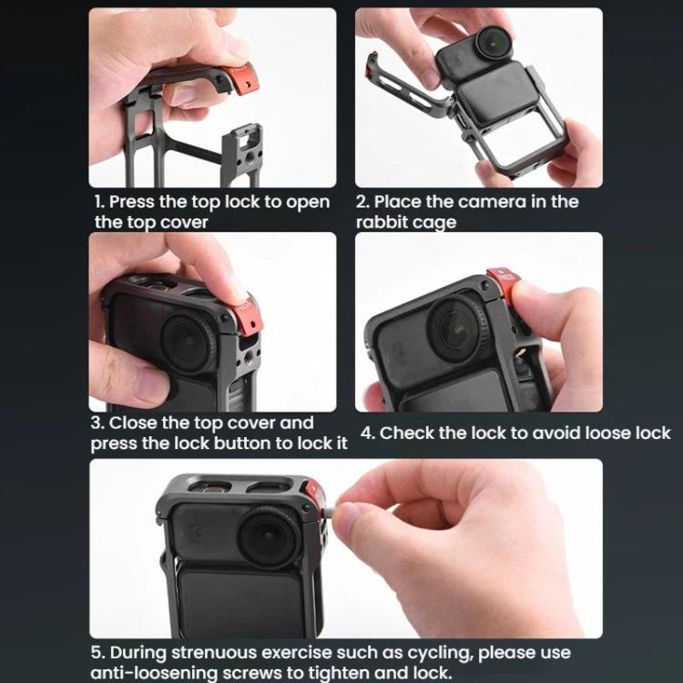 Telaio di protezione con gabbia metallica per fotocamera DJI Osmo Nano Flymile.