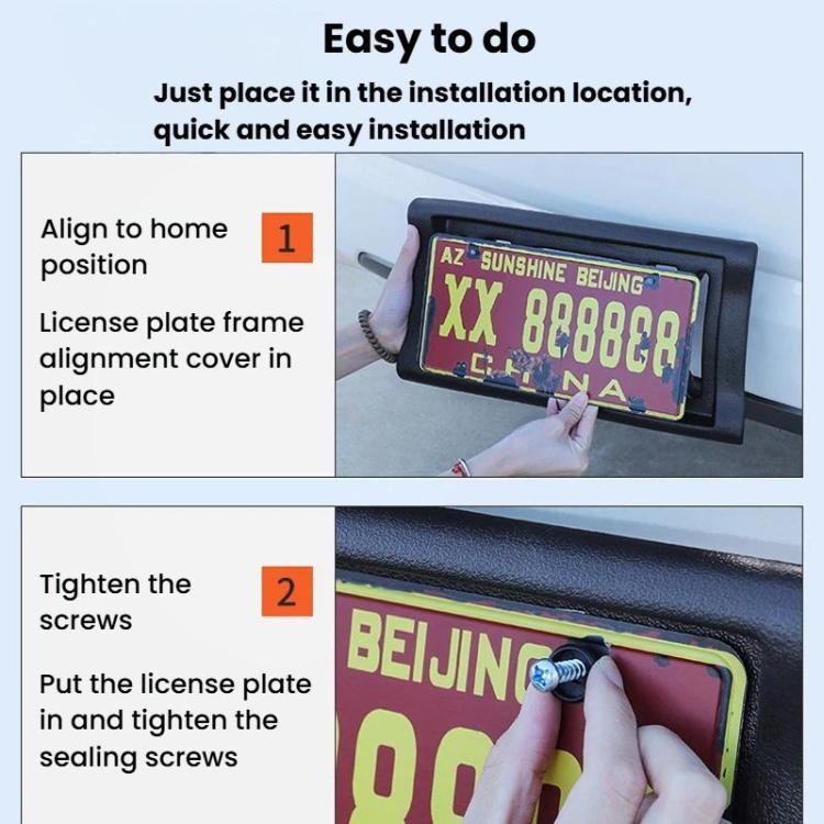 Cornice portatarga per auto, portatarga antiurto., US
