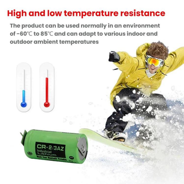Batteria al litio CR-2/3AZ 3V 1450mAh con cavo plug 2.0-B