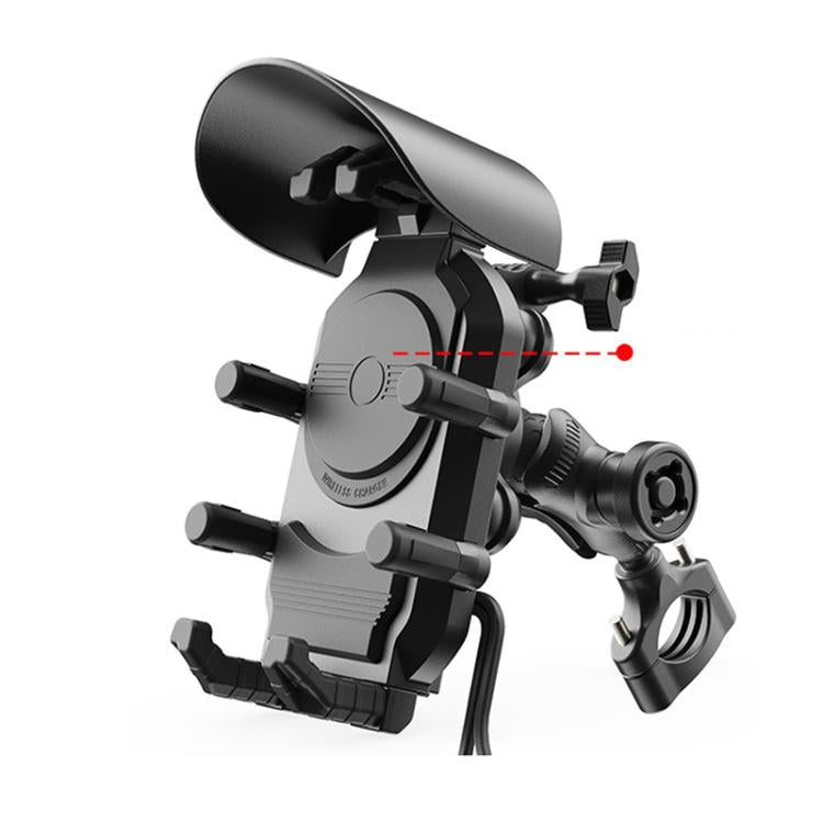 Supporto telefono moto con ricarica wireless e blocco antifurto