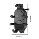 Supporto per telefono da moto con ricarica wireless, parasole e blocco antifurto, rotazione a 360 gradi, compatibile con fotocamera., Handbar Version, Mirror Version