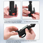 Supporto magnetico espandibile per telefono BRDRC per DJI Osmo Pocket 3 con attacco a slitta a freddo., For DJI Osmo Pocket 3 Black
