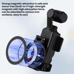 Supporto magnetico espandibile per telefono BRDRC per DJI Osmo Pocket 3 con attacco a slitta a freddo., For DJI Osmo Pocket 3 Black