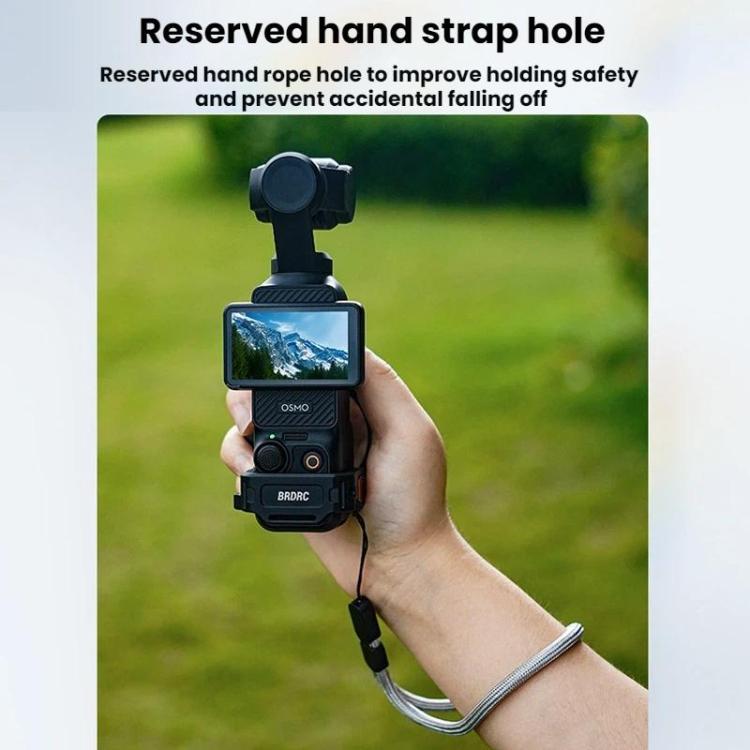 Supporto magnetico espandibile per telefono BRDRC per DJI Osmo Pocket 3 con attacco a slitta a freddo., For DJI Osmo Pocket 3 Black