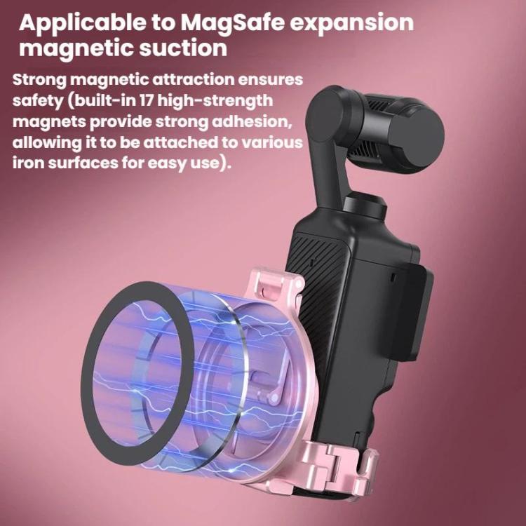 Supporto magnetico espandibile per telefono BRDRC per DJI Osmo Pocket 3 con attacco a slitta a freddo., For DJI Osmo Pocket 3 Pink