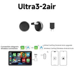Modulo di connettività per sistema di infotainment per auto, da cablato a wireless., Ultra3 2Air Wired CarPlay/Android Auto, Ultra3 Wired CarPlay/HiCar, Ultra3 Wired CarLife/HiCar, Ultra3 Wired CarLife