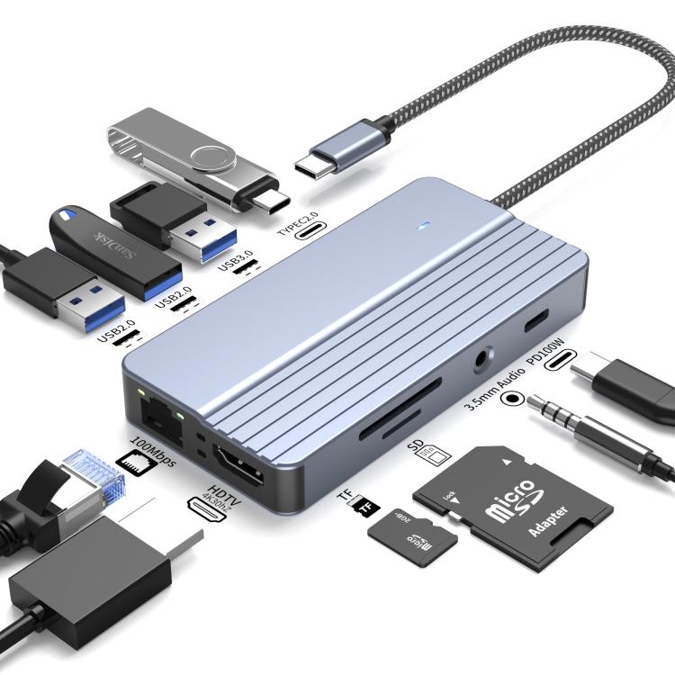 Hub USB-C 10 in 1 con Power Delivery 100W e HDMI 4K 30Hz
