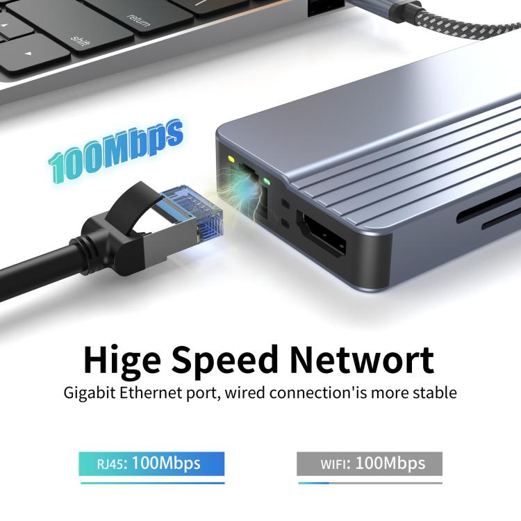 Hub USB-C 10 in 1 con Power Delivery 100W e HDMI 4K 30Hz