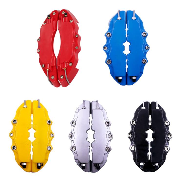 Kit di 2 coperture per pinze freno auto resistenti alle alte temperature, S Red, M Red, L Red, S Blue, M Blue, L Blue, S Yellow, M Yellow, L Yellow, S Silver, M Silver, L Silver, S Black, M Black, L Black