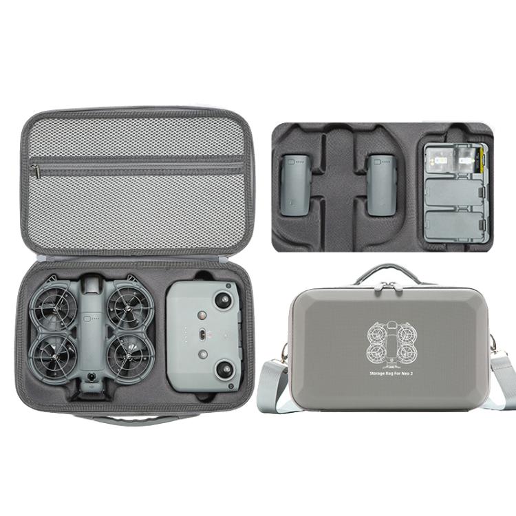 Custodia rigida Fly More Combo per DJI Neo 2, borsa a tracolla sagomata su misura., Mini Black, Fly More Combo Gray