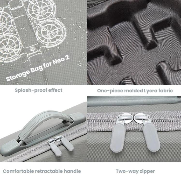 Custodia rigida Fly More Combo per DJI Neo 2, borsa a tracolla sagomata su misura., Mini Black, Fly More Combo Gray