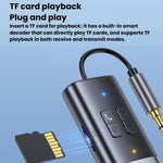 Adattatore AUX per auto con ricevitore e trasmettitore Bluetooth 5.4 G76, G76