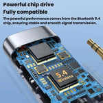 Adattatore AUX per auto con ricevitore e trasmettitore Bluetooth 5.4 G76, G76