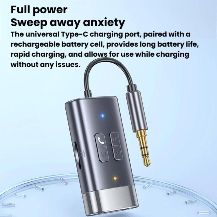 Adattatore AUX per auto con ricevitore e trasmettitore Bluetooth 5.4 G76, G76