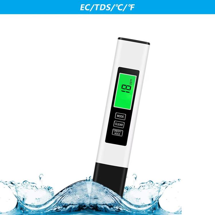 Penna per il test della qualità dell'acqua con retroilluminazione intelligente a doppio colore, misuratore TDS 3 in 1, rilevatore di conducibilità e temperatura., 3-in-1 Leather Case White, 3-in-1 Leather Case Yellow, 3-in-1 PP Box Yellow              ...