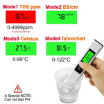 Penna per il test della qualità dell'acqua con retroilluminazione intelligente a doppio colore, misuratore TDS 3 in 1, rilevatore di conducibilità e temperatura., 3-in-1 Leather Case White, 3-in-1 Leather Case Yellow, 3-in-1 PP Box Yellow              ...