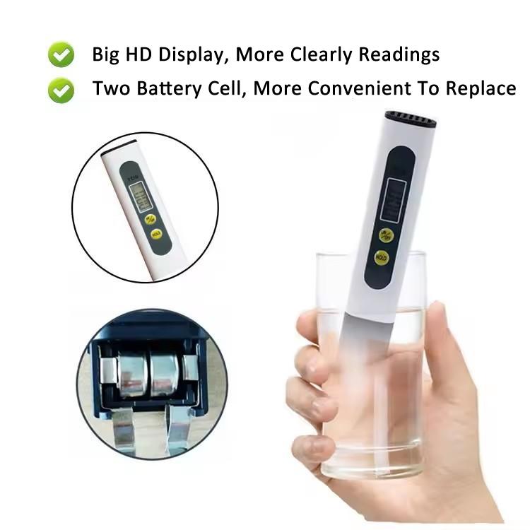Penna semplice per il test della qualità dell'acqua TDS, rilevatore portatile di durezza., M2 White