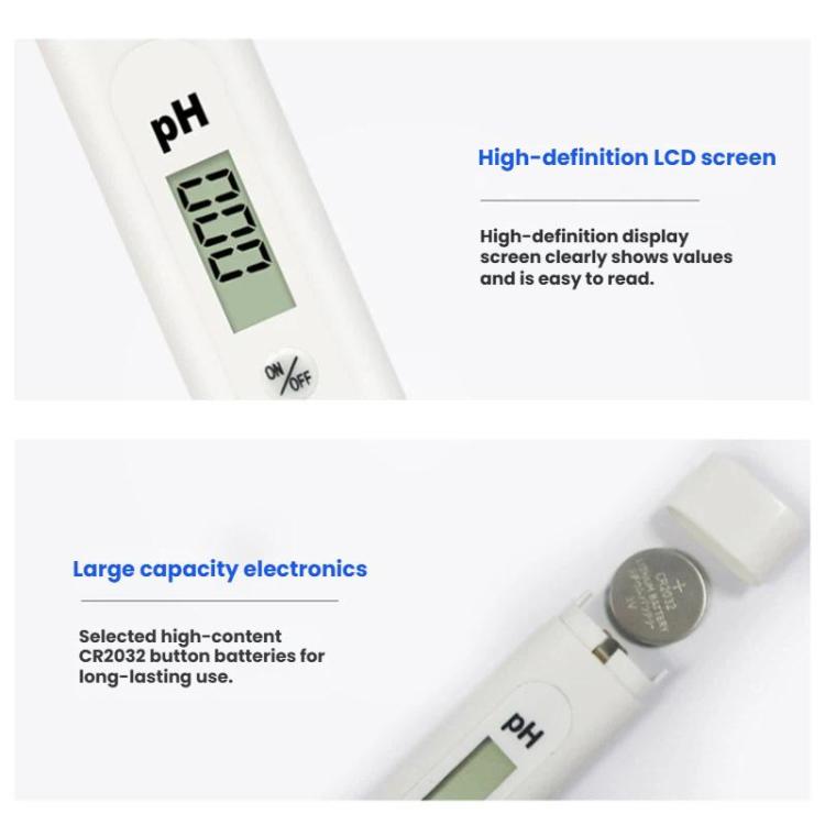 Misuratore di pH con autocalibrazione e tester digitale di alta precisione per la qualità dell'acqua., ph01