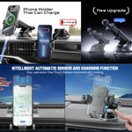 Supporto per sensore intelligente per ricarica wireless da auto con bocchetta dell'aria da 5W-15W per la ricarica del telefono, M15A