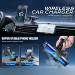 Supporto per sensore intelligente per ricarica wireless da auto con bocchetta dell'aria da 5W-15W per la ricarica del telefono, M15A