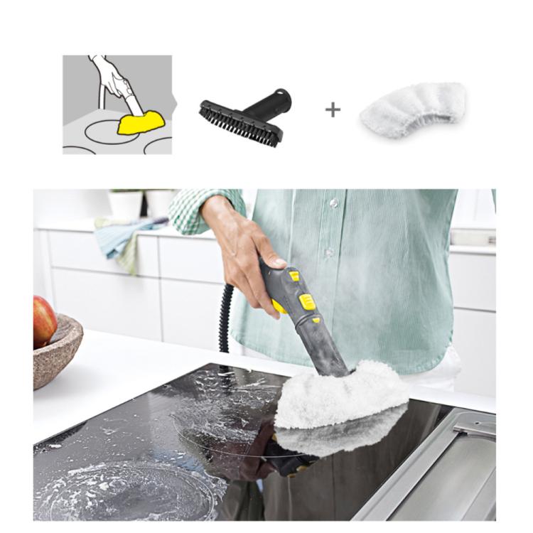 Ricambi per testine per pulitore a vapore Karcher, 1 Handheld Brush, 1 Handheld Brush + 2 Steam Stirrers, 1 Handheld Brush + 4 Steam Stirrers