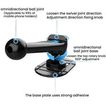 2 basi adesive a forma di chiocciola per supporto telefono auto, base di supporto girevole a 360 gradi, Snail-Shaped Phone Mount Base