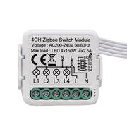 Interruttore intelligente On/Off con controllo vocale remoto, modulo interruttore intelligente per ristrutturazione., ZigBee3.0 Neutral Live Wire 1CH, ZigBee3.0 Neutral Live Wire 2CH, ZigBee3.0 Neutral Live Wire 3CH, ZigBee3.0 Neutral Live Wire 4CH    ...