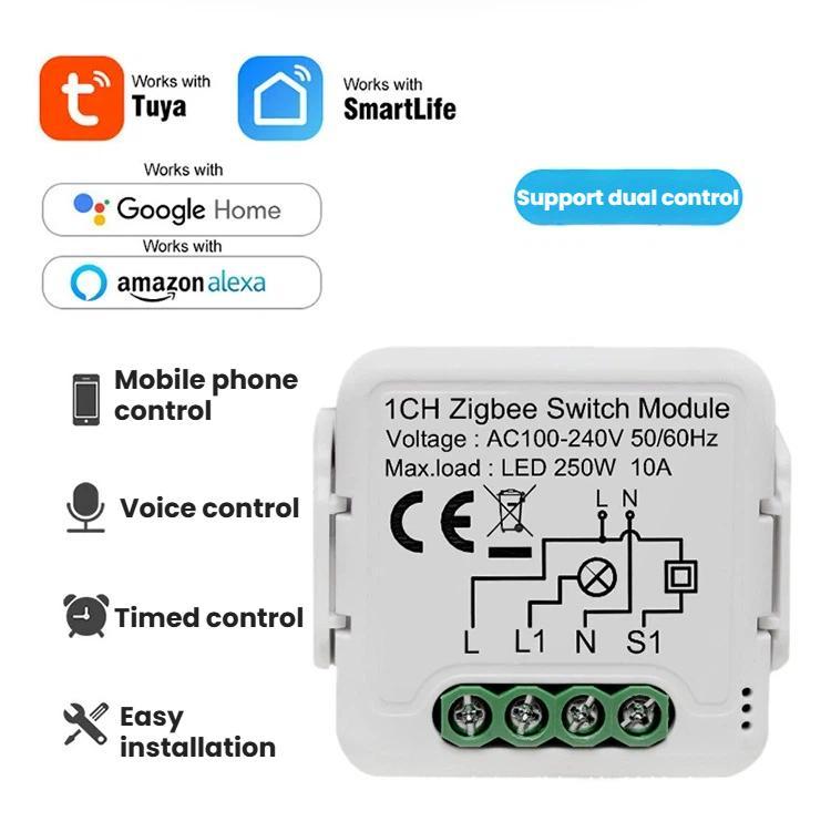 Interruttore intelligente ZigBee 3.0 con controllo vocale