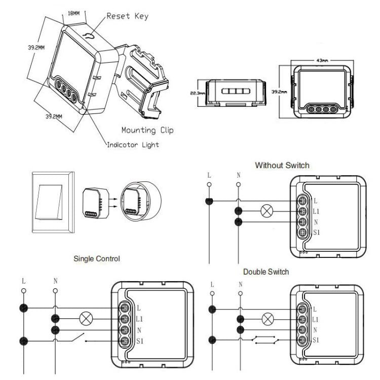 Interruttore intelligente ZigBee 3.0 con controllo vocale