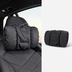 Set di poggiatesta in pelle antimacchia per auto, cuscino per il collo e supporto lombare per auto., Headrest Black, Headrest Brown, Headrest Red, Backrest Black, Backrest Brown, Backrest Red, Headrest+Backrest Black, Headrest+Backrest Brwon           ...