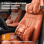 Set di poggiatesta in pelle antimacchia per auto, cuscino per il collo e supporto lombare per auto., Headrest Black, Headrest Brown, Headrest Red, Backrest Black, Backrest Brown, Backrest Red, Headrest+Backrest Black, Headrest+Backrest Brwon           ...